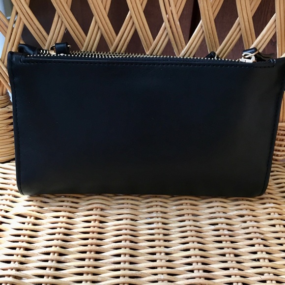 Leopard print + black faux leather wallet/wristlet - Picture 2 of 6